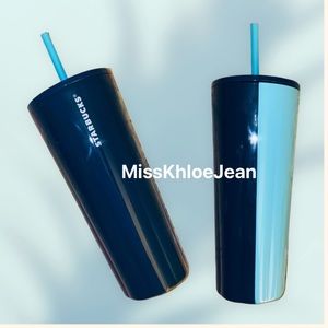 - Starbucks Scalloped Two-Tone Blue Cold Cup